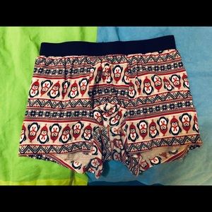 Festive holiday penguin boxer briefs, small